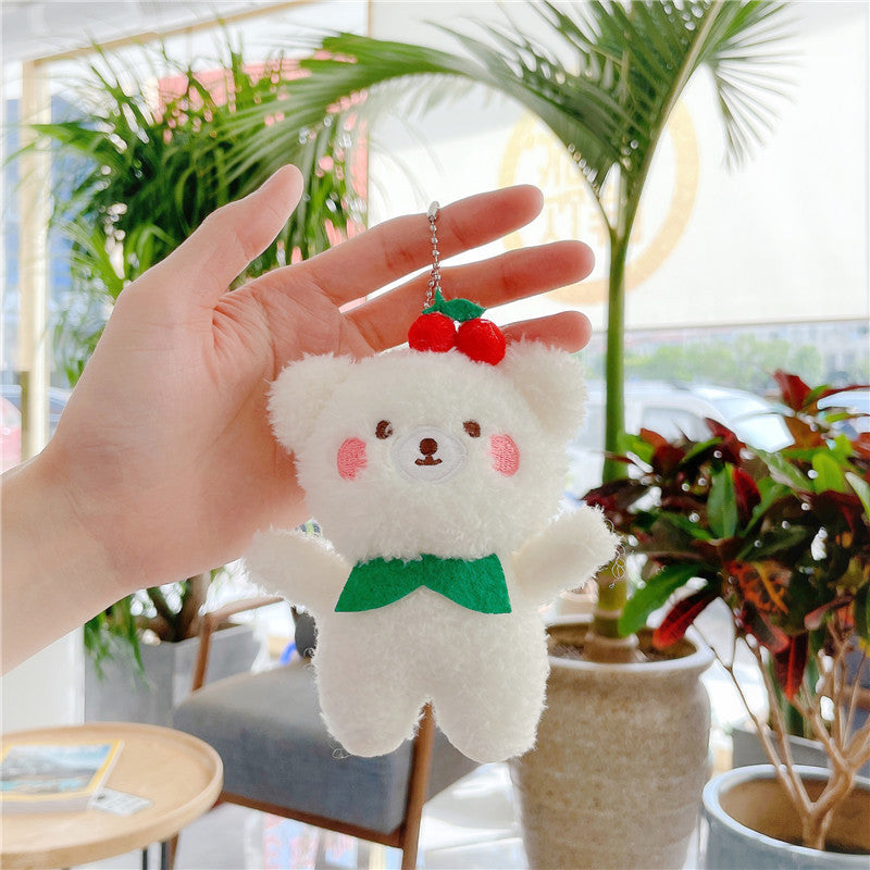 Plush Toy Strawberry Bear/Rabbit Toy Keychain Pendant