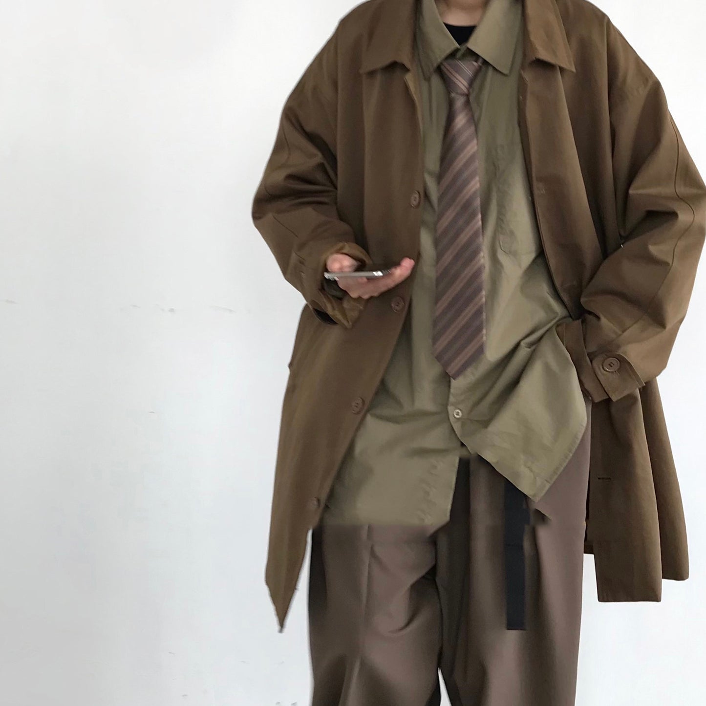 Mid-length Loose Overcoat Coat