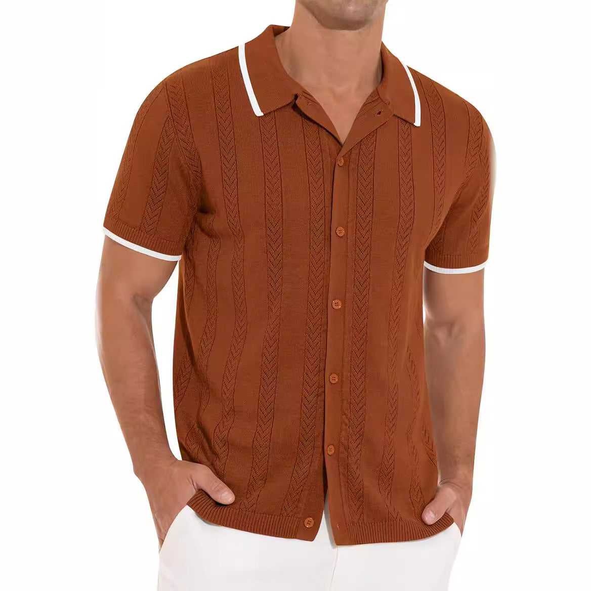 Lapel Short-sleeved Shirt