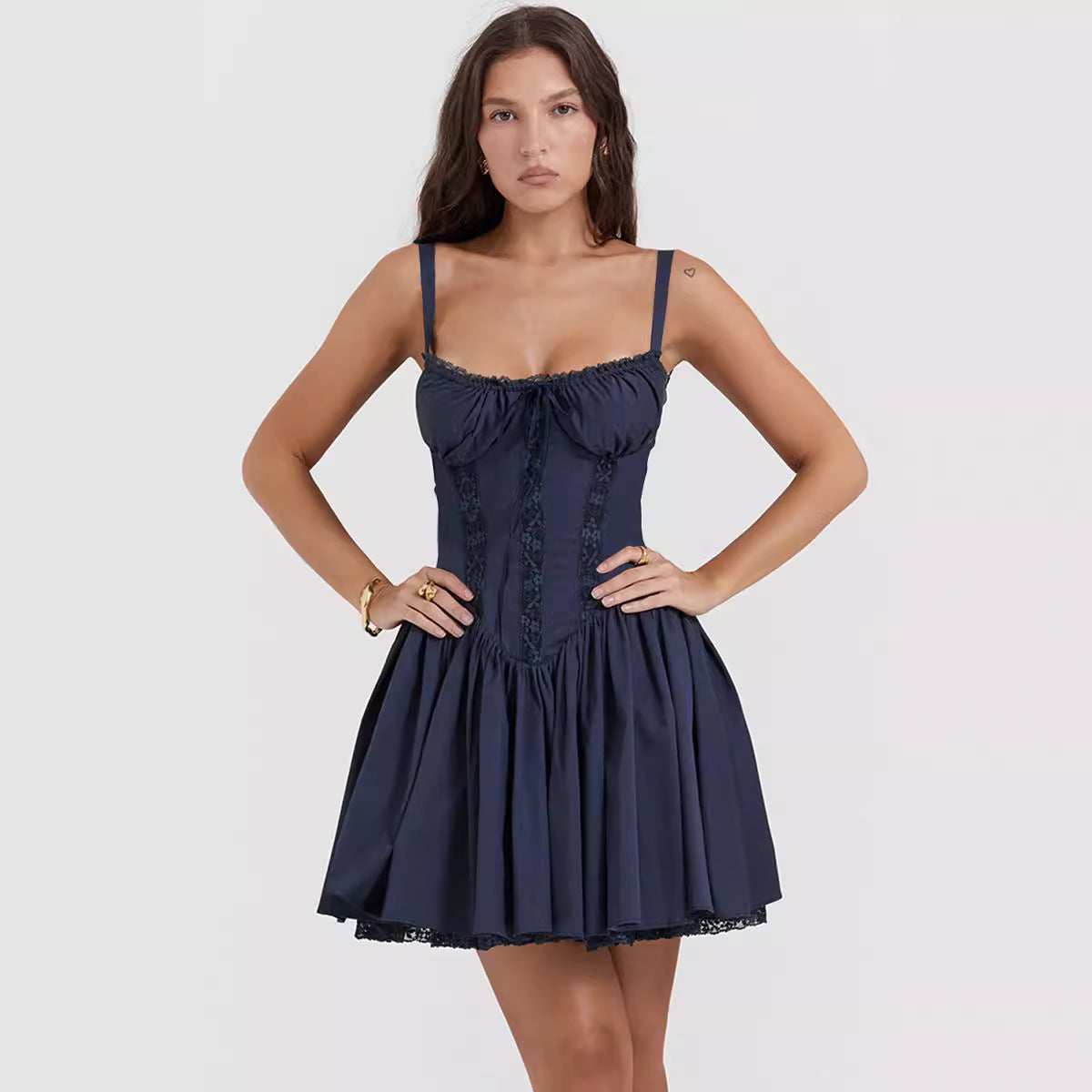 Corset lace up dress