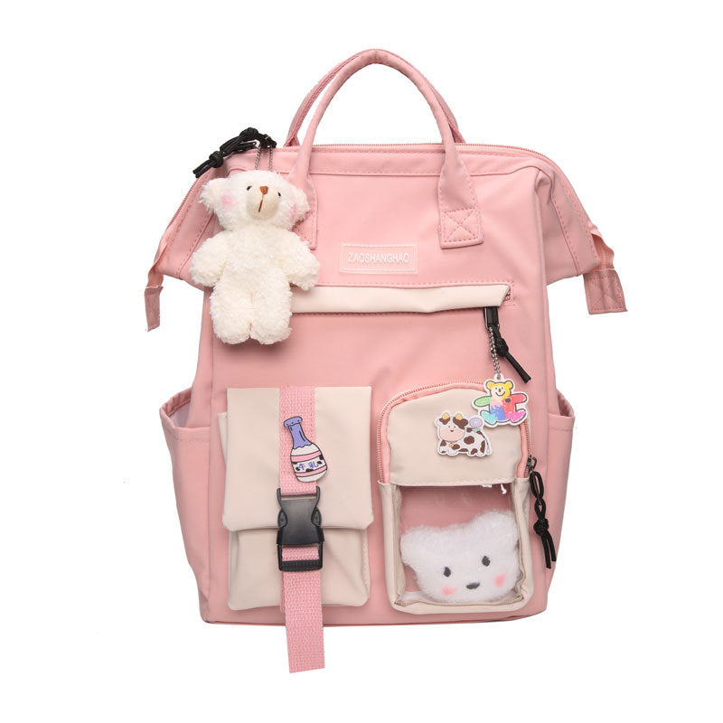 School Bag Backpack ForTeenagers Girls Cute Ring Bag