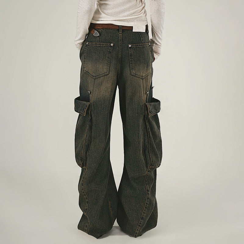 Retro High Waist Loose Denim Jeans