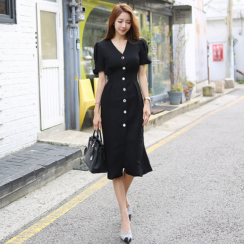 mid-length elegant styled dress