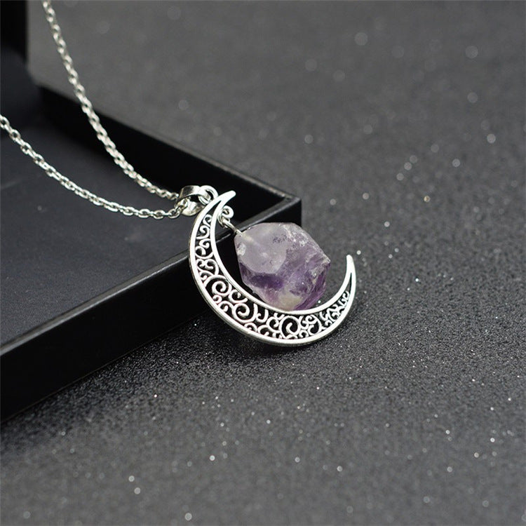 Moon crystal necklace