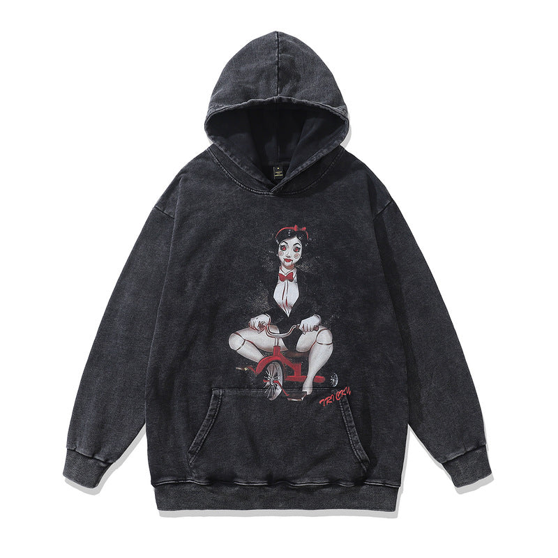 Retro Loose Hip Hop Terry Coat Hooded Sweater