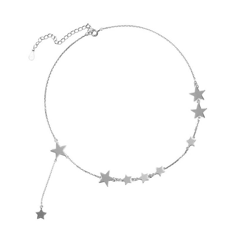 Silver Star clavicle necklace