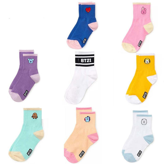 7 pcs BT21 cotton socks