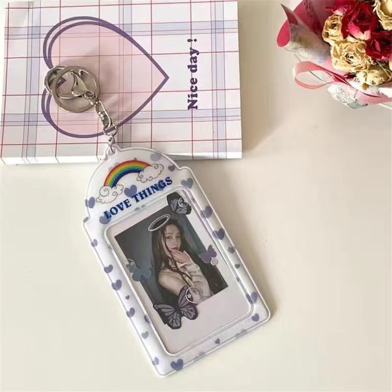 MINKYS Kpop Photocards Card Holder With Chain Protector Idol Photo Sleeves