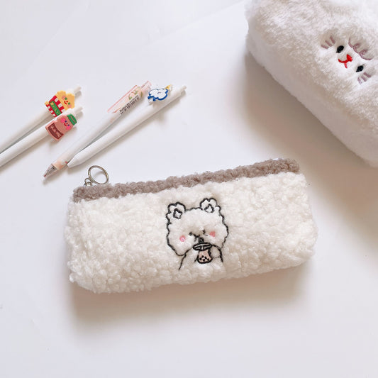 Cute Bear Plush Pencil Case