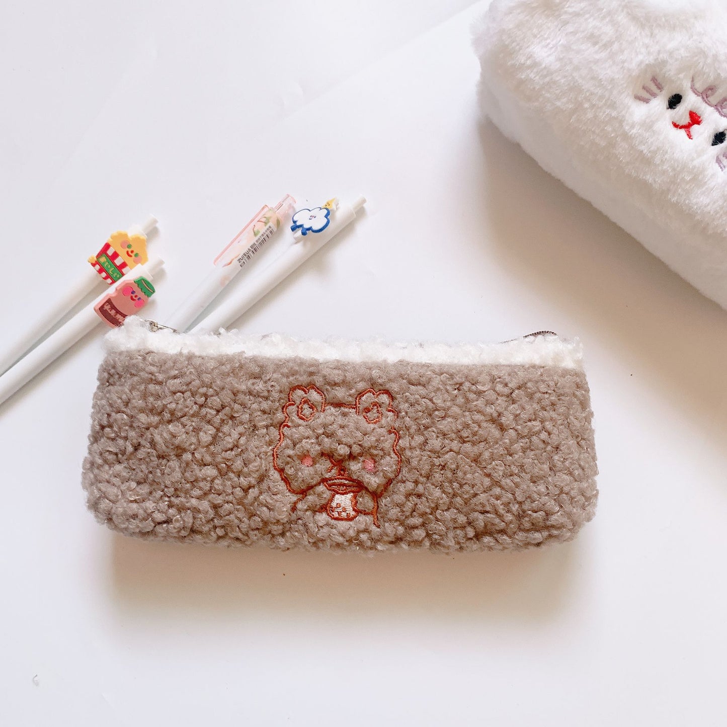 Cute Bear Plush Pencil Case