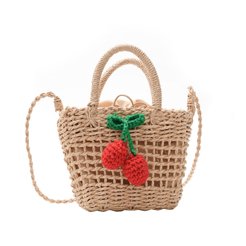 Single Shoulder Bag Idyllic Cute Woven Messenger Bag