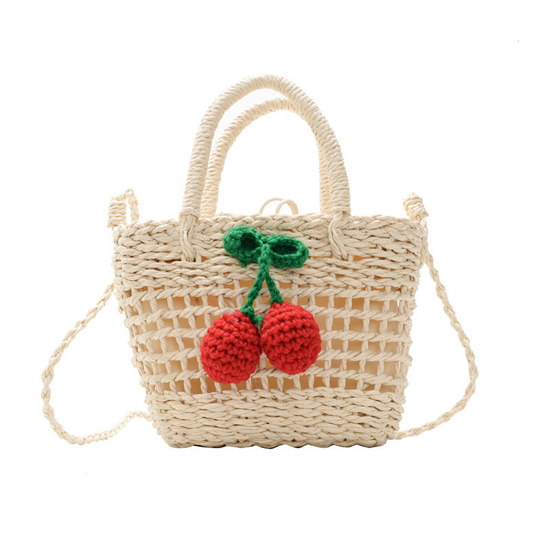 Single Shoulder Bag Idyllic Cute Woven Messenger Bag