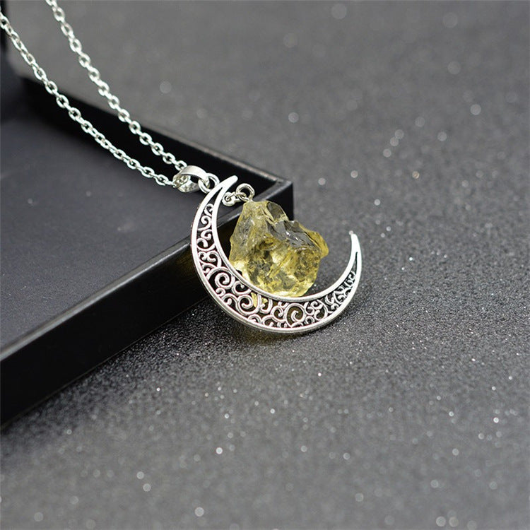 Moon crystal necklace