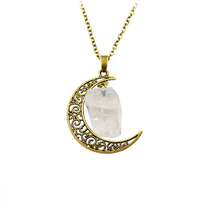 Moon crystal necklace