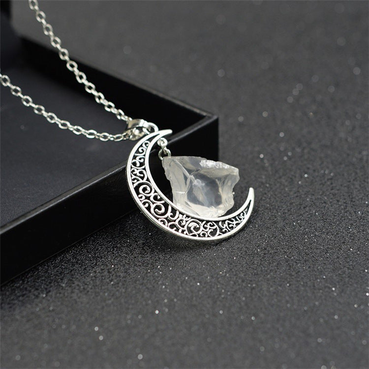 Moon crystal necklace