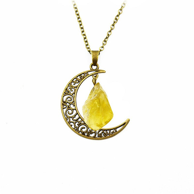 Moon crystal necklace