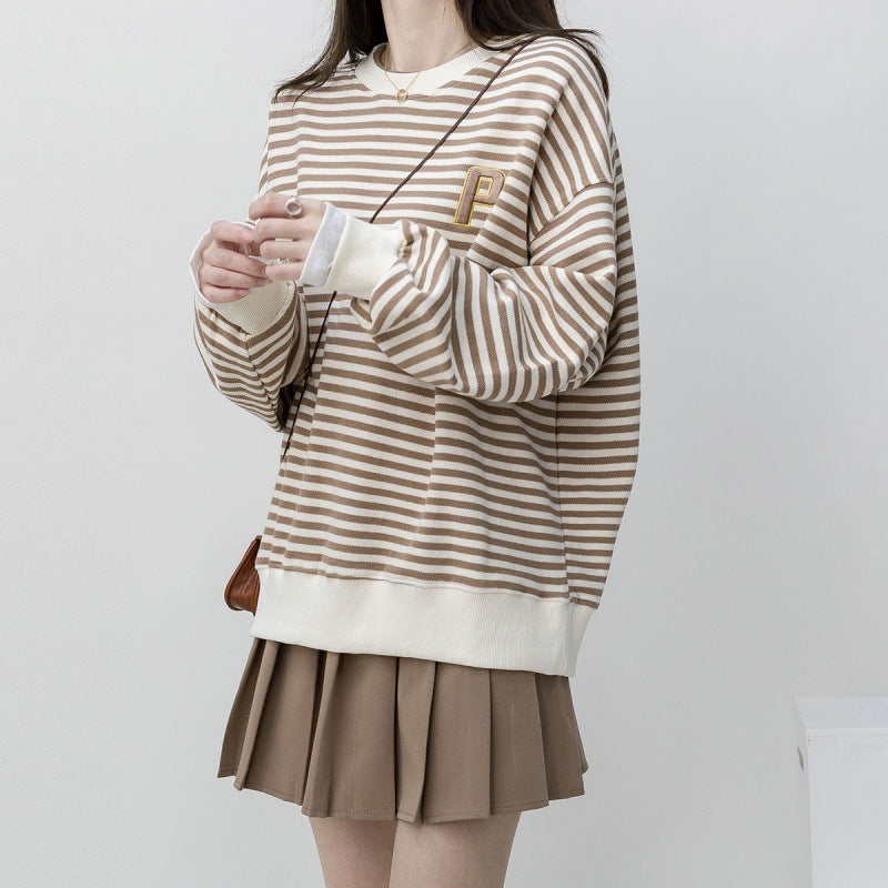 Loose Top Lazy Stripe Jumper