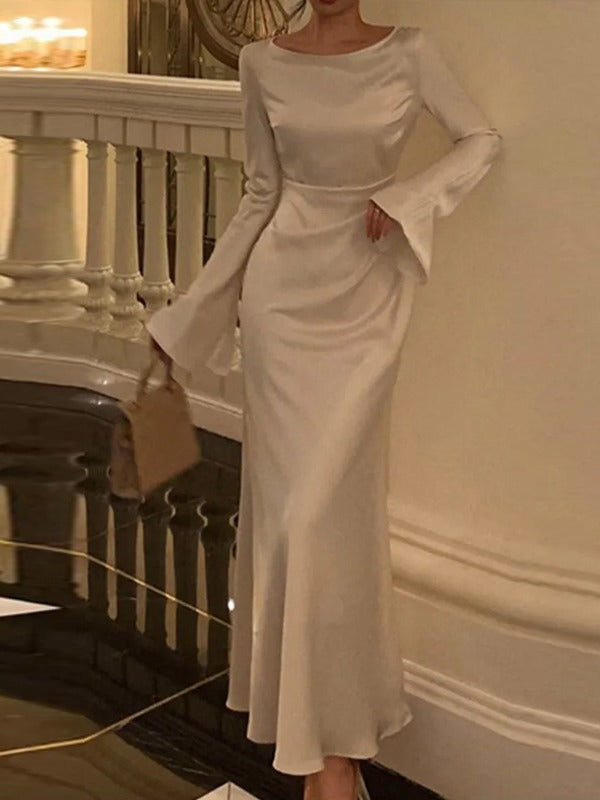 Sleek White Classy Dress