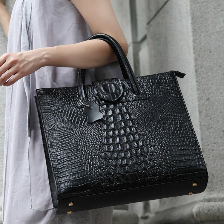 Crocodile leather shoulder bags