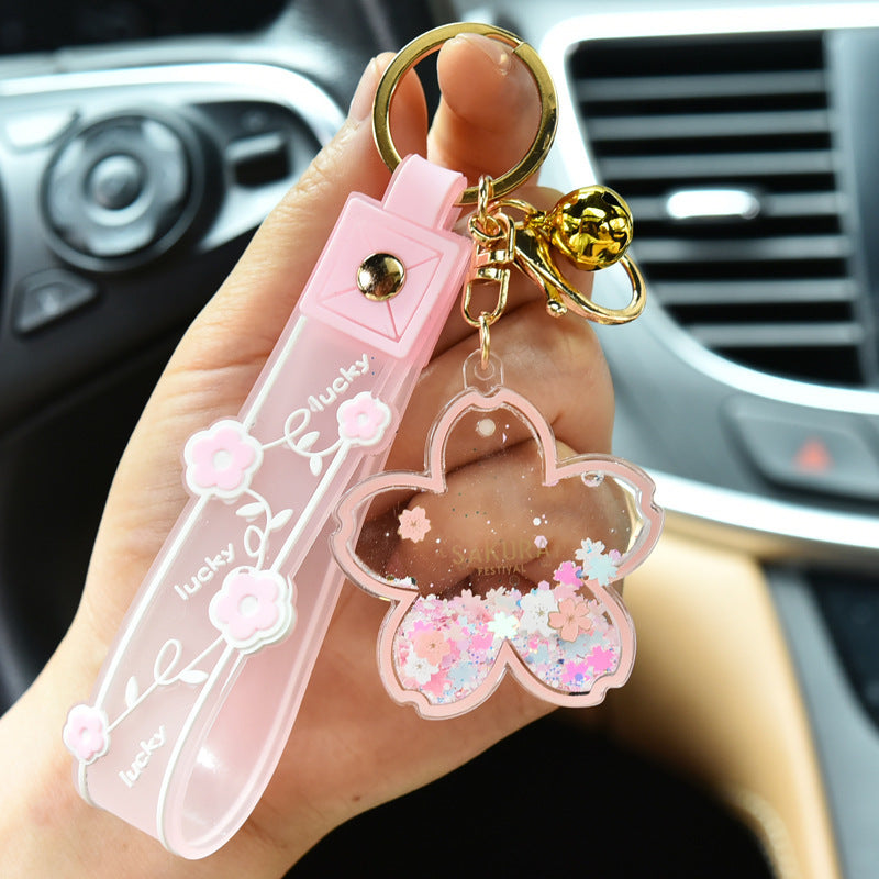 Sakura Quicksand Cherry Blossom Keychain