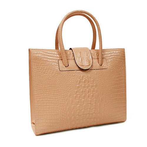 Crocodile leather shoulder bags