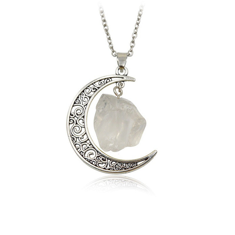 Moon crystal necklace