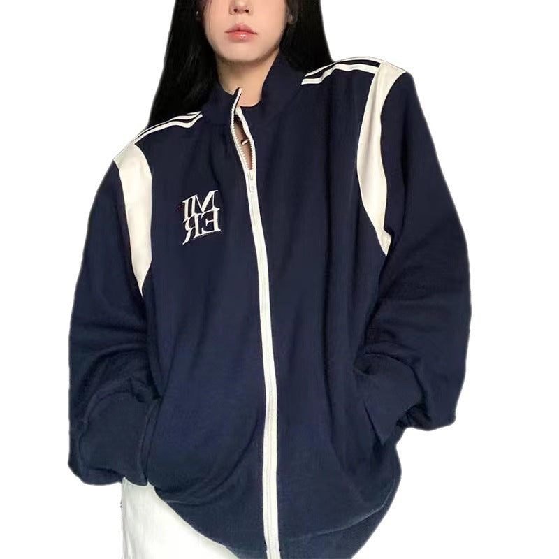 Thin Loose Retro Baseball Jacket