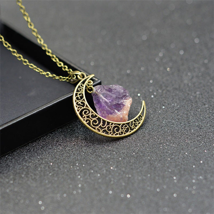 Moon crystal necklace