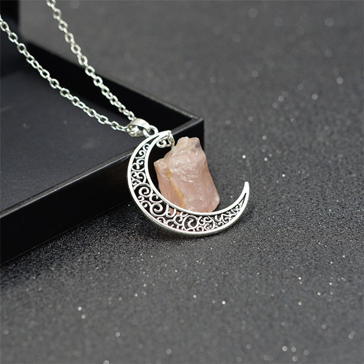 Moon crystal necklace