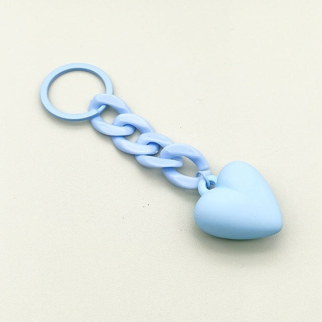 Heart-shaped Keychain Acrylic Chain Ring Accessories