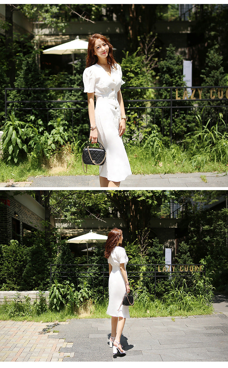 mid-length elegant styled dress