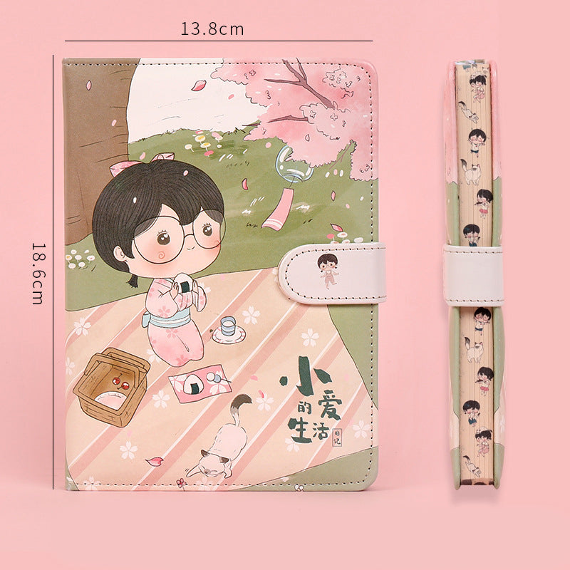 Kawaii notebook/daily planner with magnetic buckle