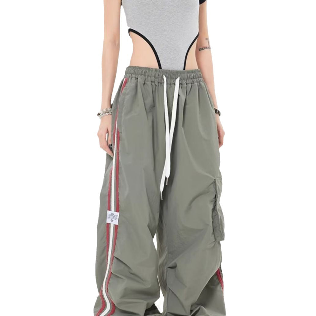 Baggy red stripe Leisure Loose Pants