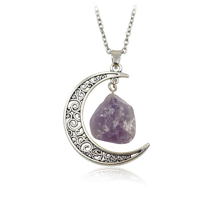 Moon crystal necklace