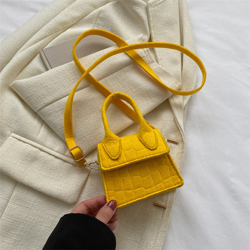 Mini block colour cross body bag