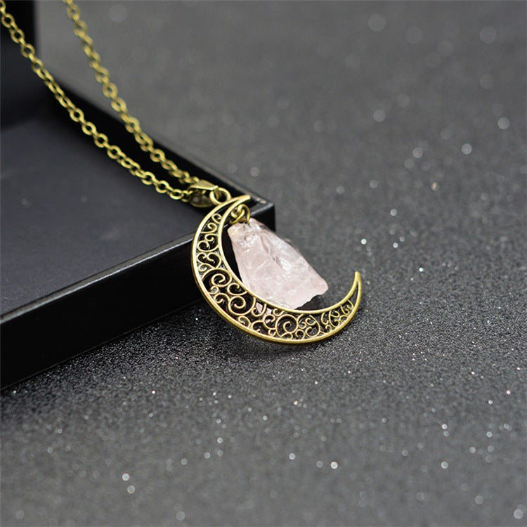 Moon crystal necklace