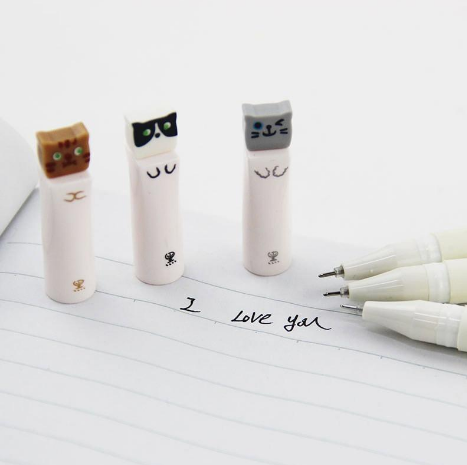 3pcs Kawaii Cat Pens