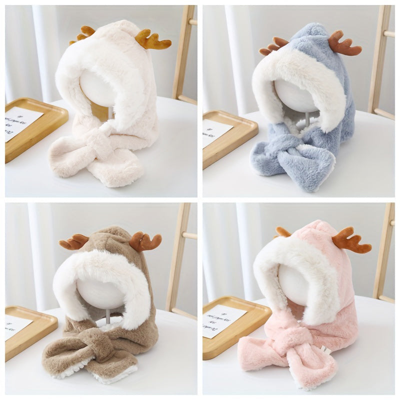 Cute animal hat and scarf Winter