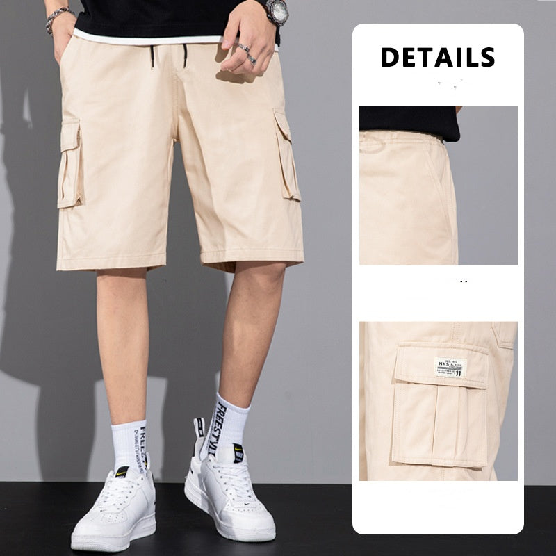 Casual Drawstring Cargo Shorts