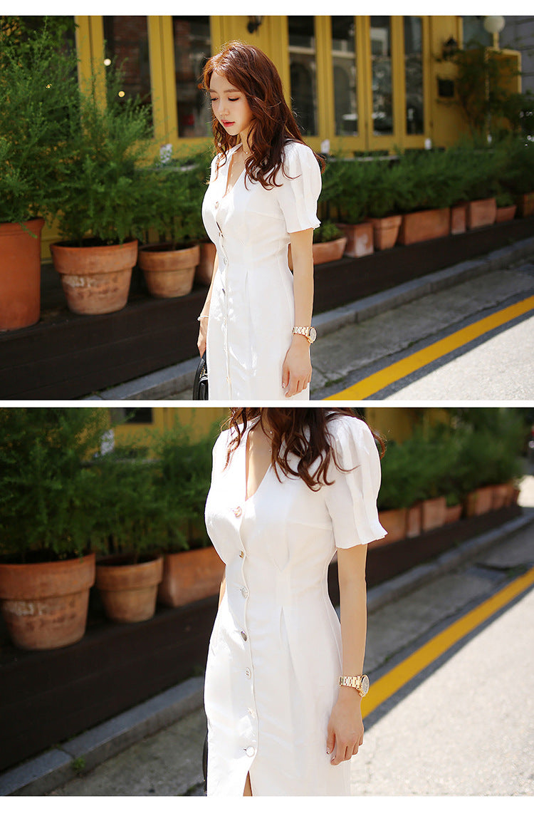 mid-length elegant styled dress