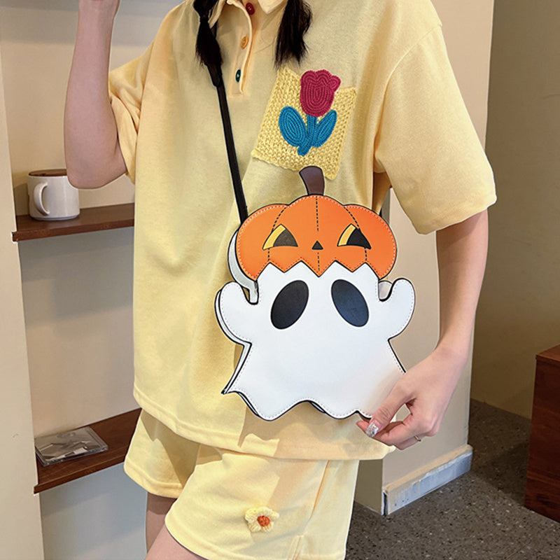 Halloween Pumpkin Ghost Cartoon shoulder bag