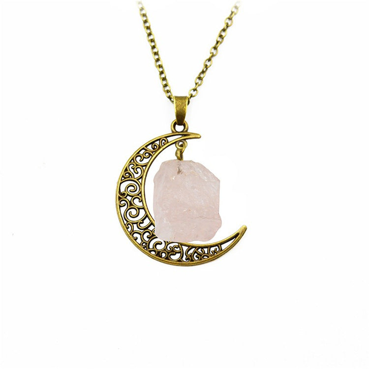 Moon crystal necklace