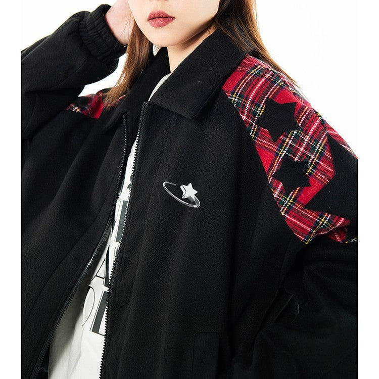 Black High Street Thickened Cotton Jacket