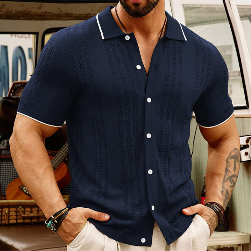 Short-sleeved button Polo Shirt