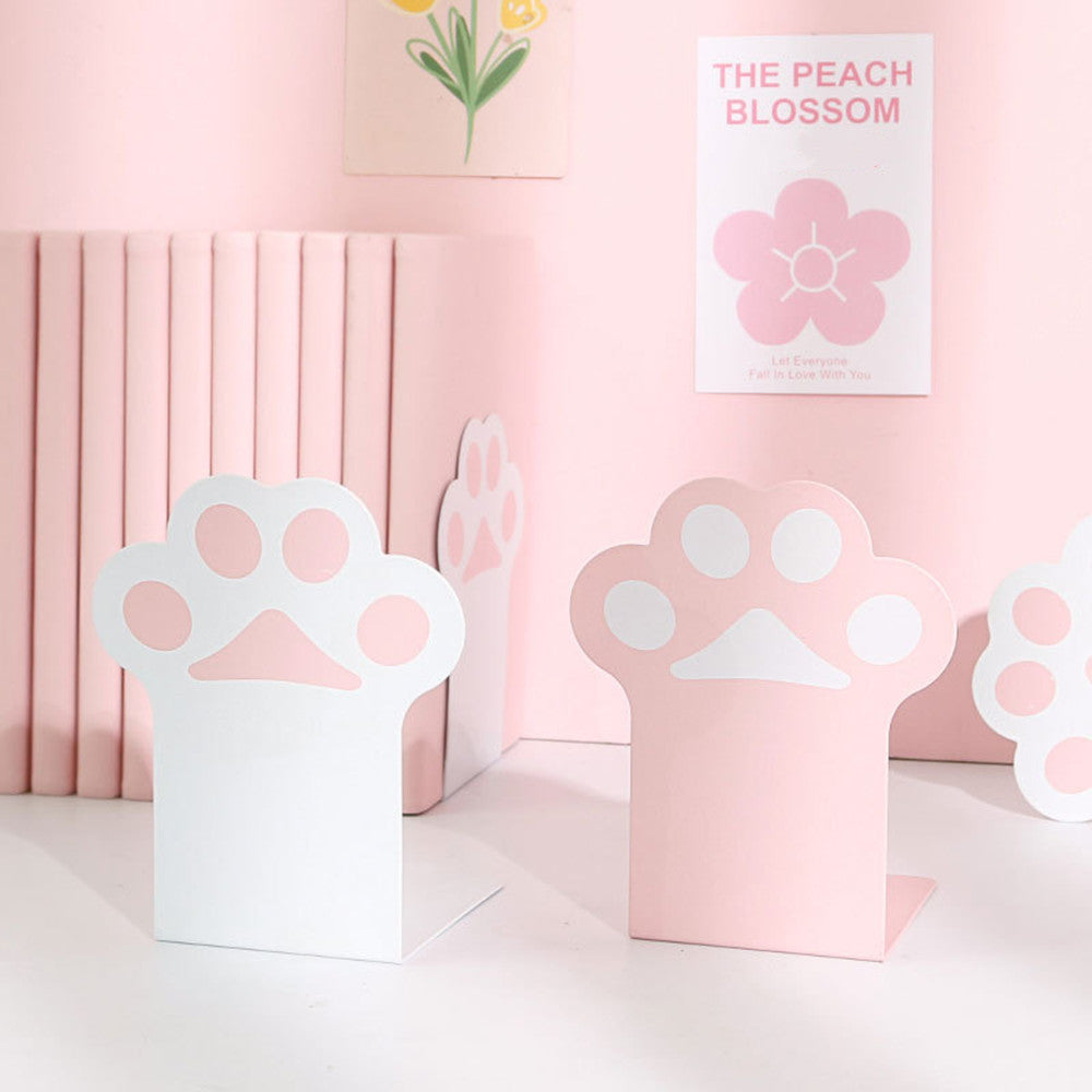 Cute Cat Paw Book Stand Bookshelf Desktop