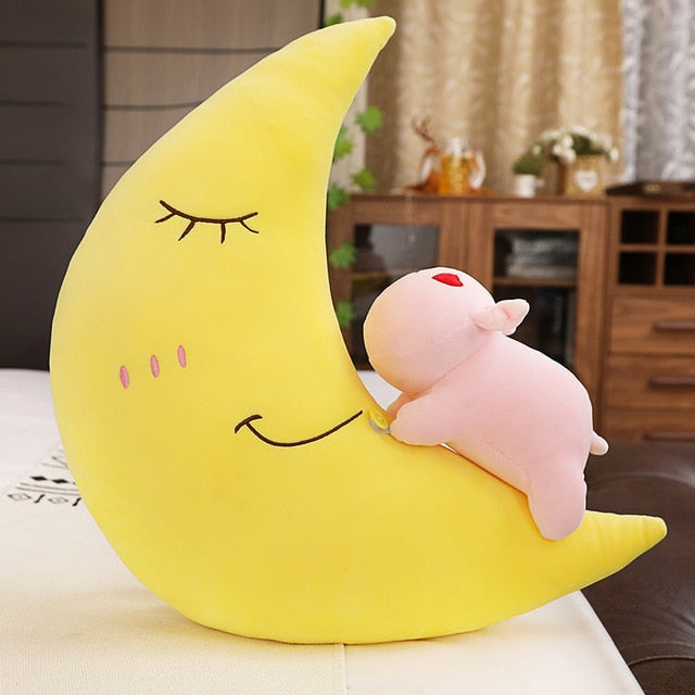 Moon Star Pillow Super Cute Plush Toy