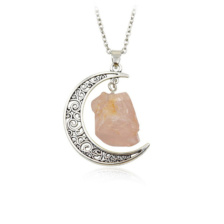 Moon crystal necklace