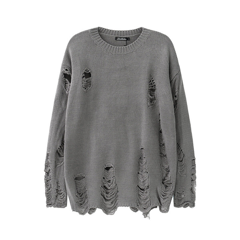 Loose Knitted Cut-out Sweater