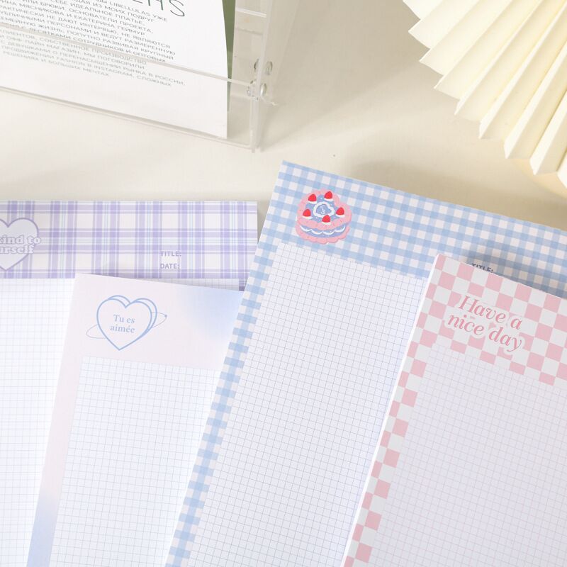 Sheets Grid Memo Paper Note Pads