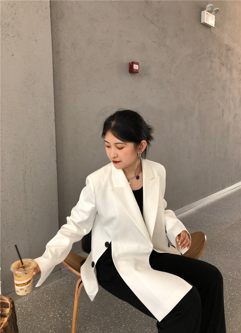 White Two Piece Design Sense Jacket